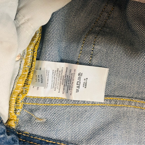 Free People Maggie Mid Rise Straight Leg Jeans cropped size 24 - Picture 7 of 9